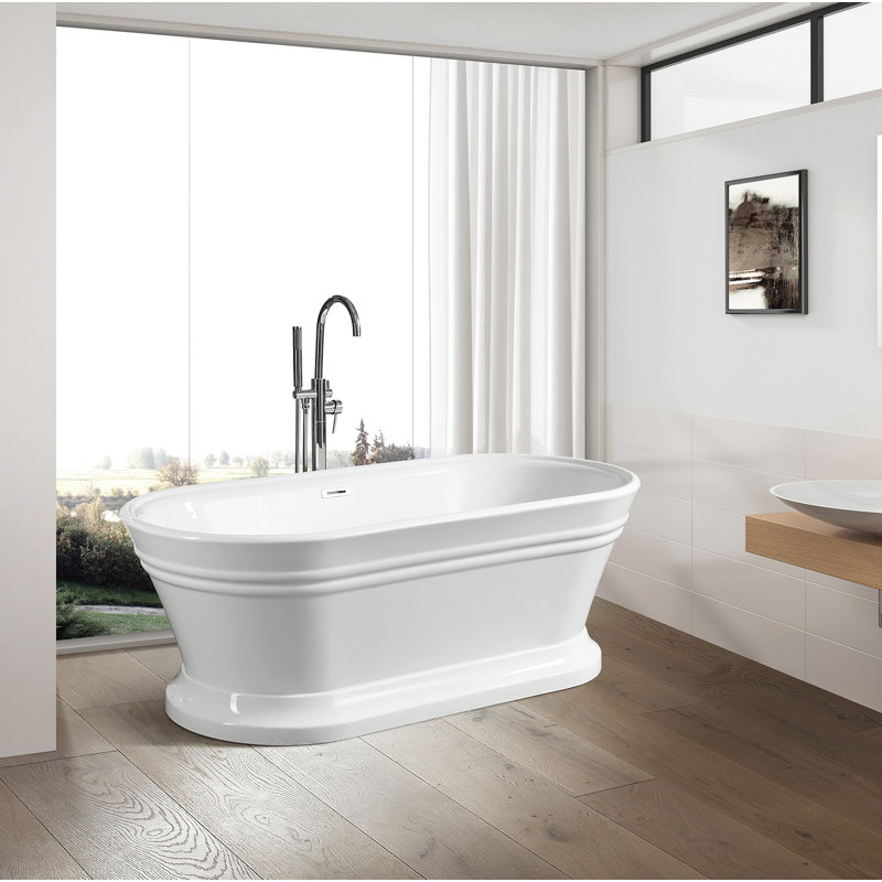 59" x 24" Freestanding Soaking Bathtub & Reviews AllModern